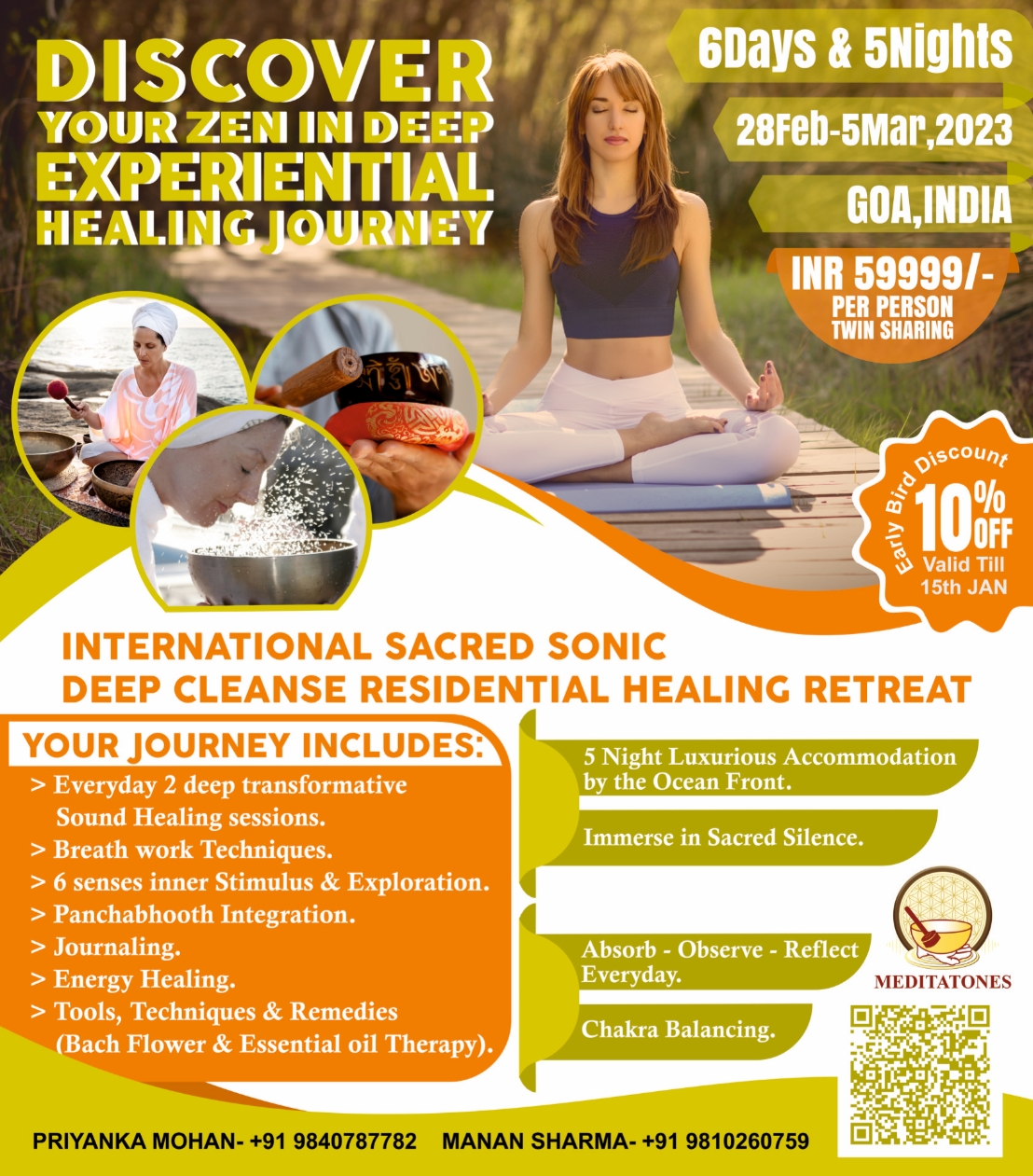 5 Elements Deep Healing Residential Retreat, Goa 28th Feb – 5th March 2023